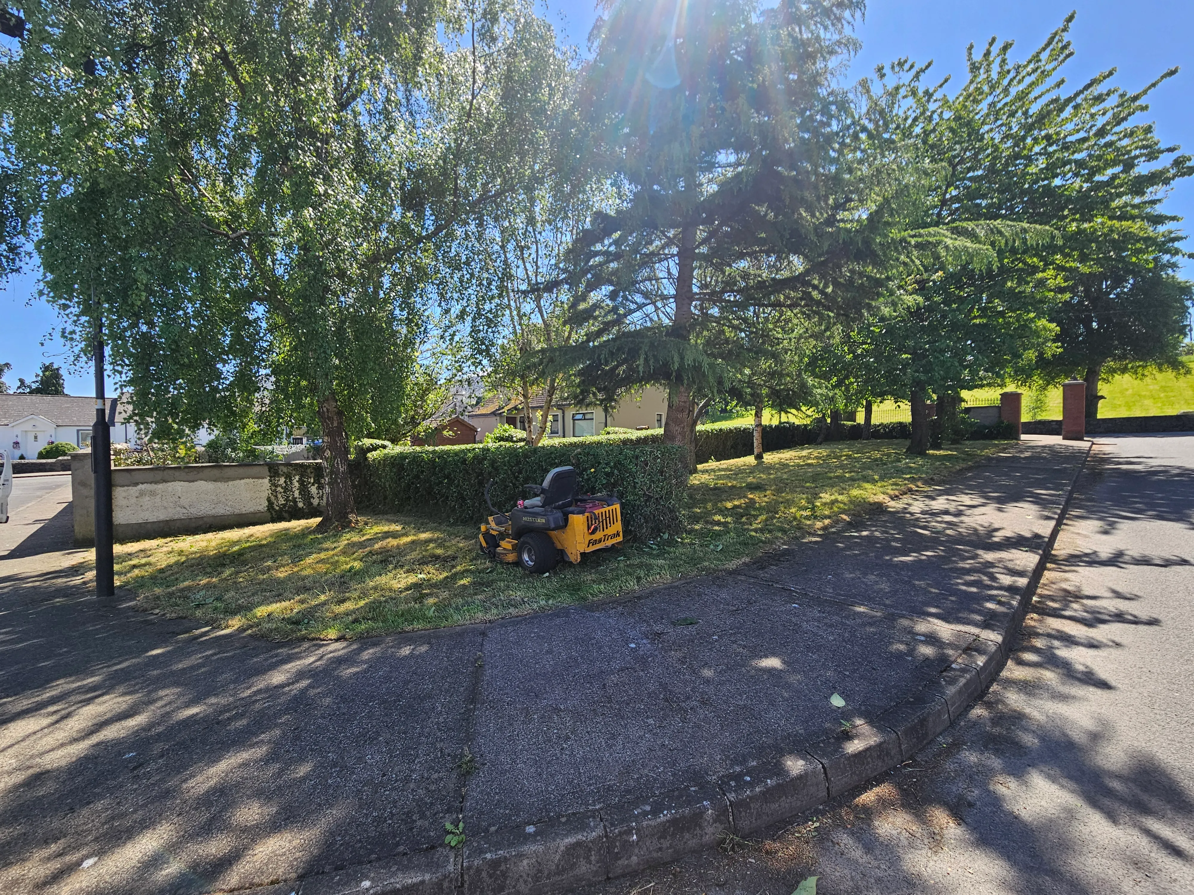 A freshly maintained lawn in Dundalk showing thick green grass coverage