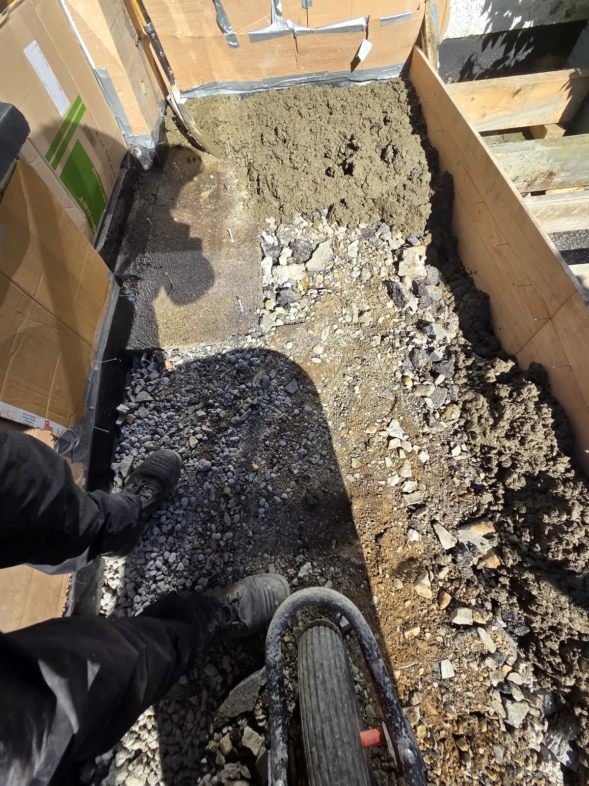 The entrance before the ramp was built