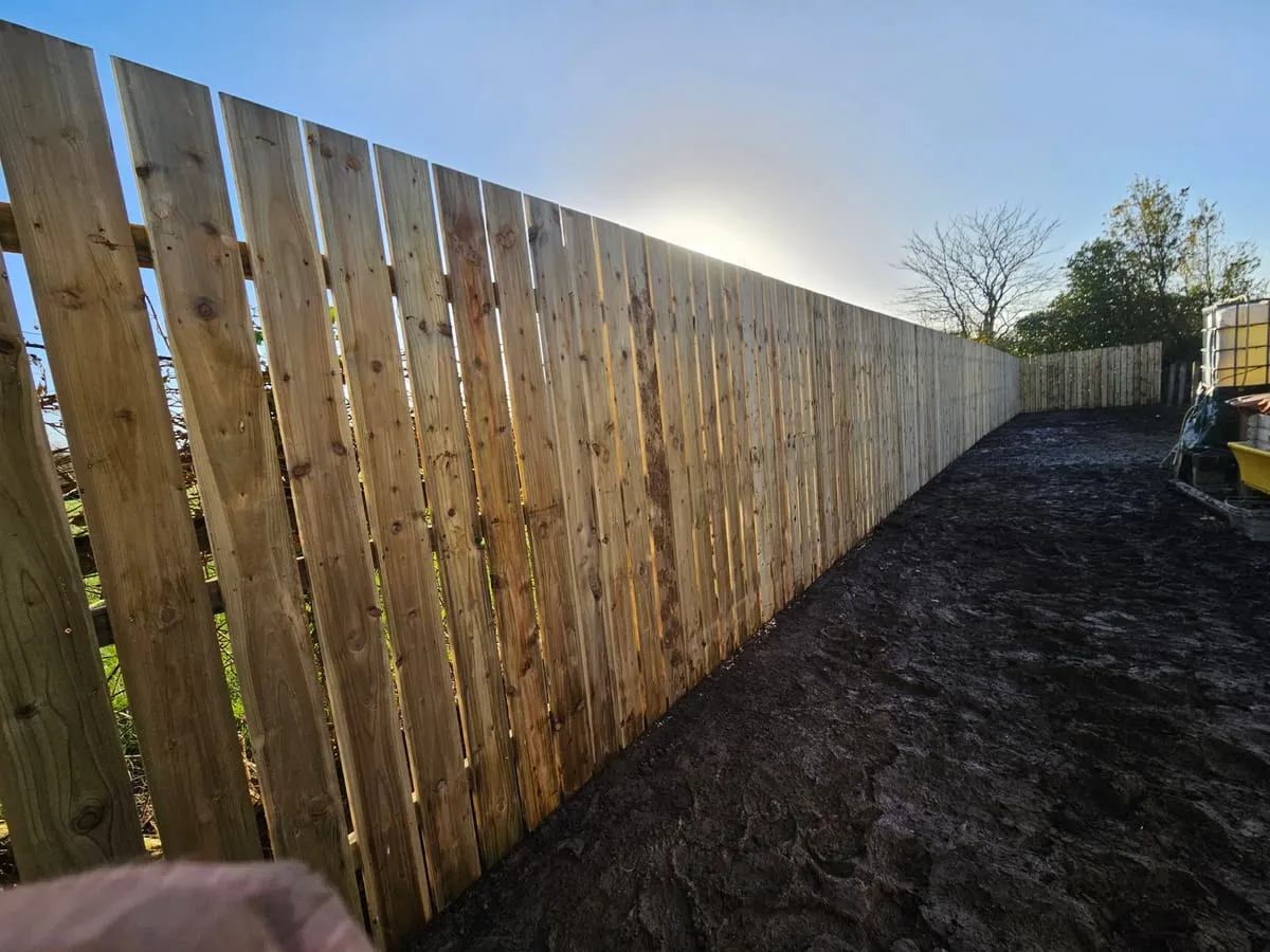 Another view of the finished fence