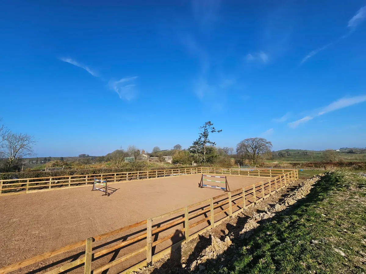 Another angle of the finished paddock