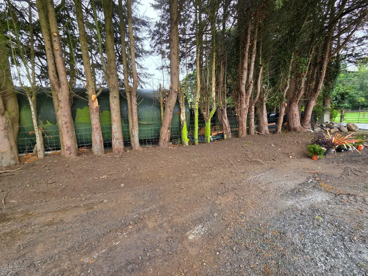 The garden before the flower beds were installed