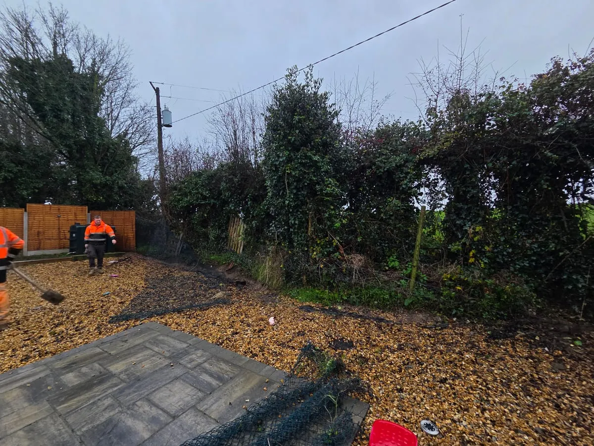 The old fence before replacement