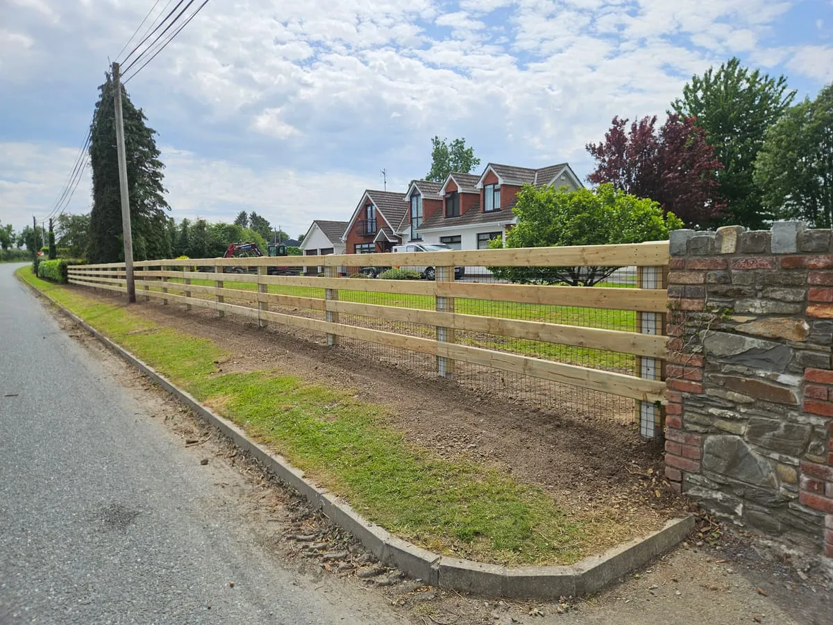 The completed perimeter from the road